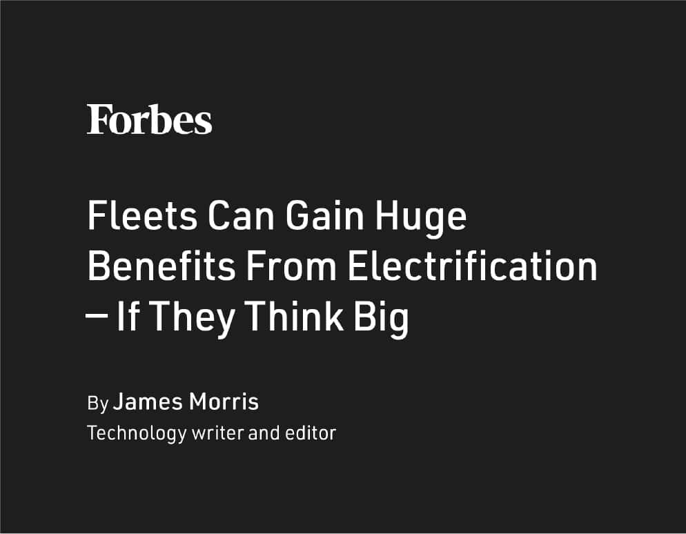 The economic implications of fleet electrification?  Forbes interviewed VEV