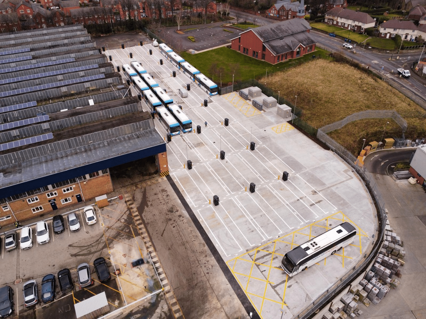 Stagecoach’s Chesterfield Bus Depot Goes Electric in First of Four Sites Completed by VEV